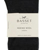 Basset Casual - Merino Wol Sokken - Warme Sokken - Maat 39/42 - Antraciet
