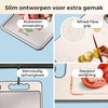 Lunaro 100% Titanium Snijplank Dubbelzijdig - PFAS-vrij - Cutting Board - Sapgeul - Met Raspdeel en Messenslijper