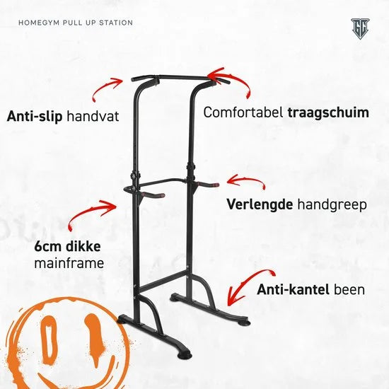 BackCrusher - Pull Up Station - Krachtstation - Dip Station - Pull Up Bar - Home Gym - Fitness