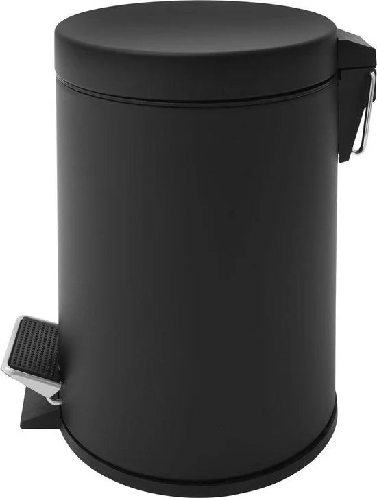 V-Part - Pedaalemmer 5 liter - Steel - zwart - Prullenbak