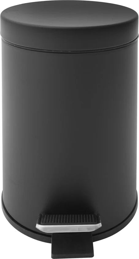 V-Part - Pedaalemmer 5 liter - Steel - zwart - Prullenbak