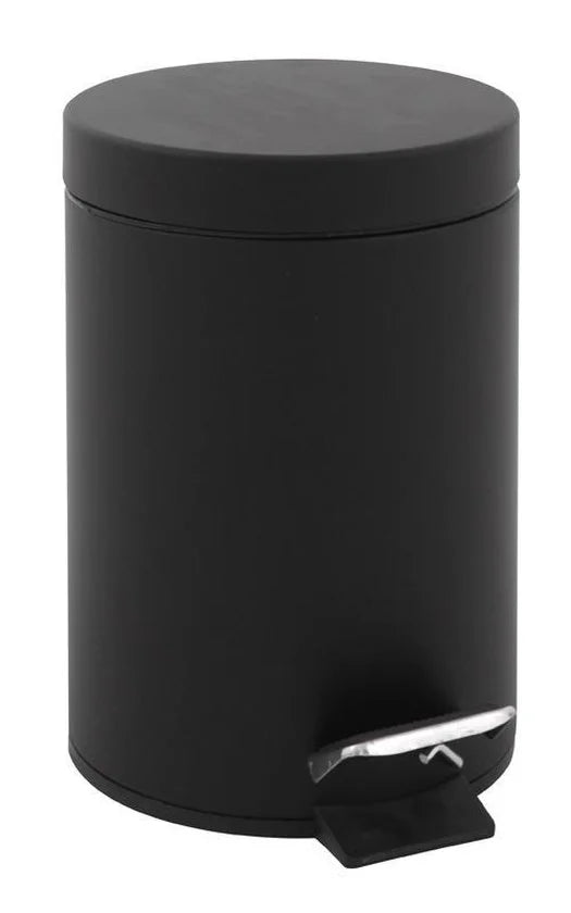 V-Part - Pedaalemmer 5 liter - Steel - zwart - Prullenbak