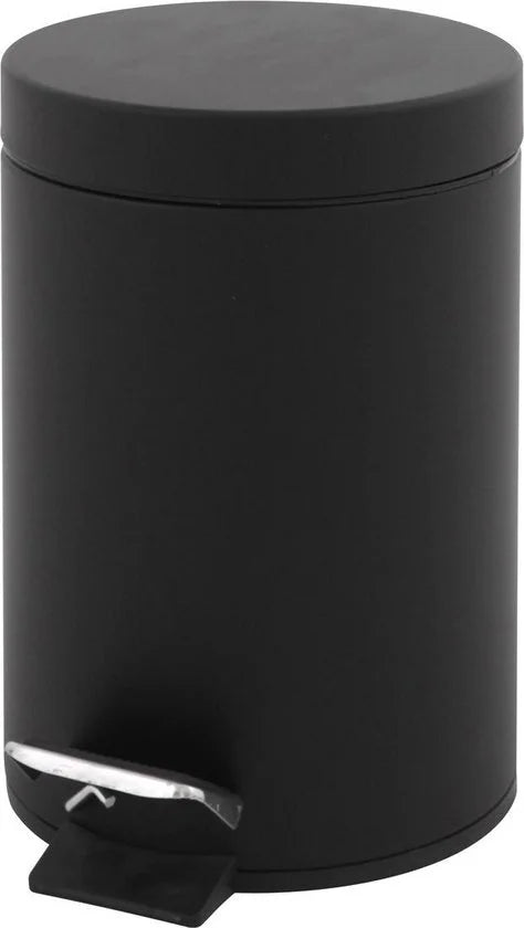 V-Part - Pedaalemmer 5 liter - Steel - zwart - Prullenbak