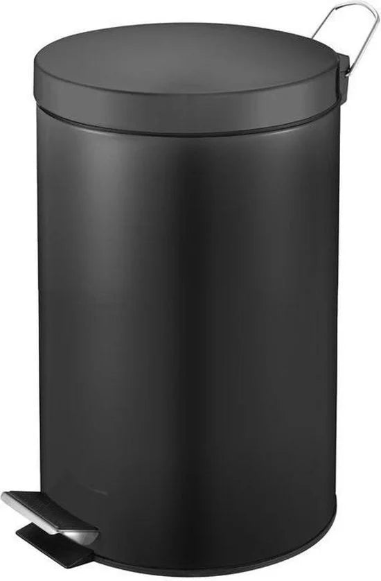 V-Part - Pedaalemmer 5 liter - Steel - zwart - Prullenbak