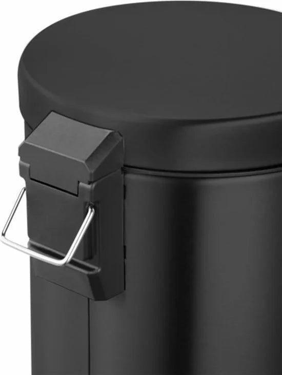 V-Part - Pedaalemmer 5 liter - Steel - zwart - Prullenbak