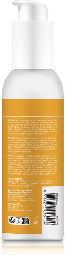 Loveline by Shots - Massageolie - Sensuele Sandelhout - 5.1 fl oz / 150 ml