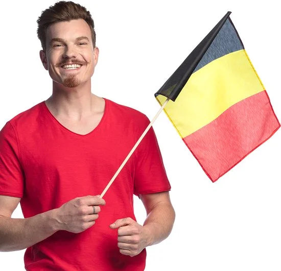 Boland - Polyester zwaaivlag België - Voetbal;Landen - Rode duivels - Belgie - Voetbal