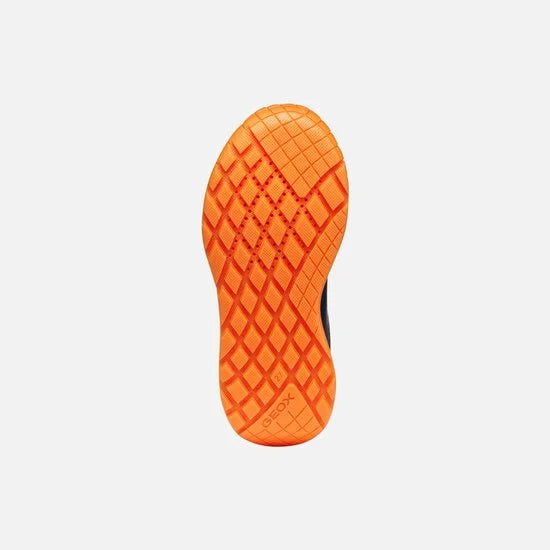 GEOX RANN-E JONGENS Sneakers - MARINEBLAUW/ORANJE - Maat 35