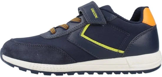 GEOX ALBEN JONGENS Sneakers - MARINEBLAUW/LIME - Maat 34