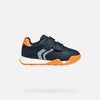 GEOX RANN-E JONGENS Sneakers - MARINEBLAUW/ORANJE - Maat 34
