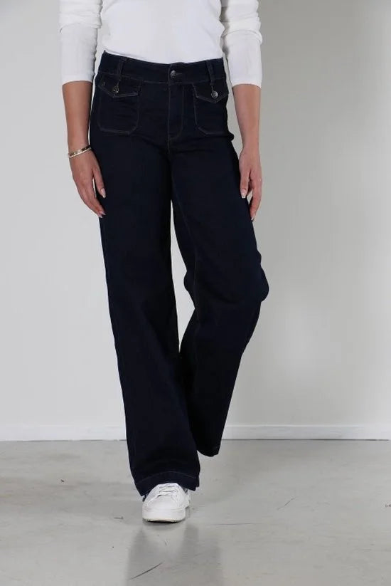 New Star broek Neva - wijd model - dark used - maat 34/32