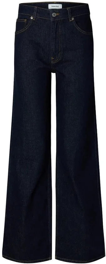 Selected Femme Wide Bea-Kori HW Jeans "32 Dark Blue Denim
