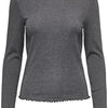 Only T-shirt Onlemma Life Ls Glitter Top Jrs Noo 15331094 Black/ Silver Gli Dames Maat - S