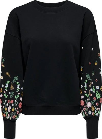 Only Brooke Round Neck Flower Sweater Dames - Maat M
