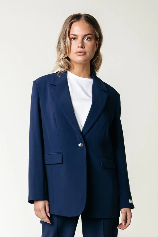 Colourful Rebel Jesra Racer Logo Single Breasted Blazer - S