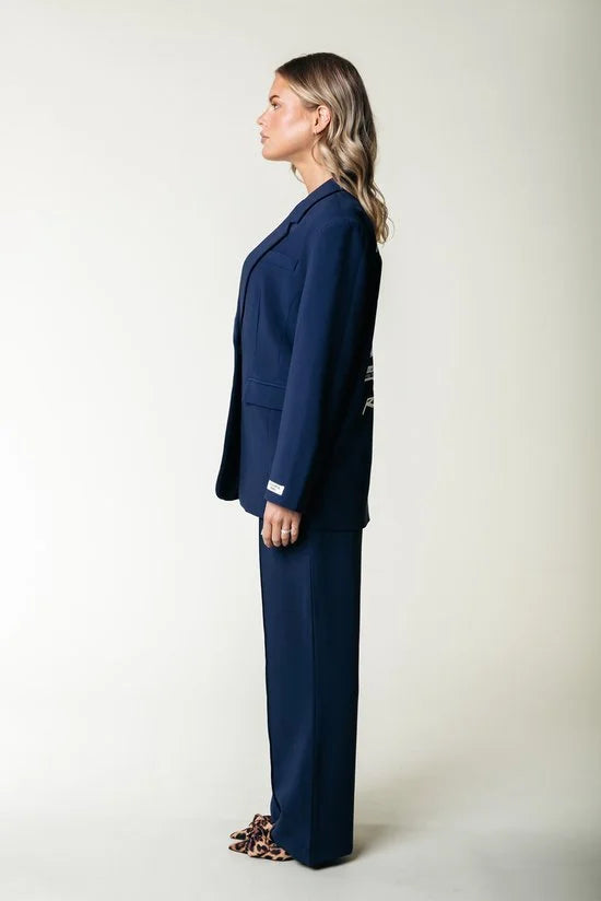 Colourful Rebel Jesra Racer Logo Single Breasted Blazer - S