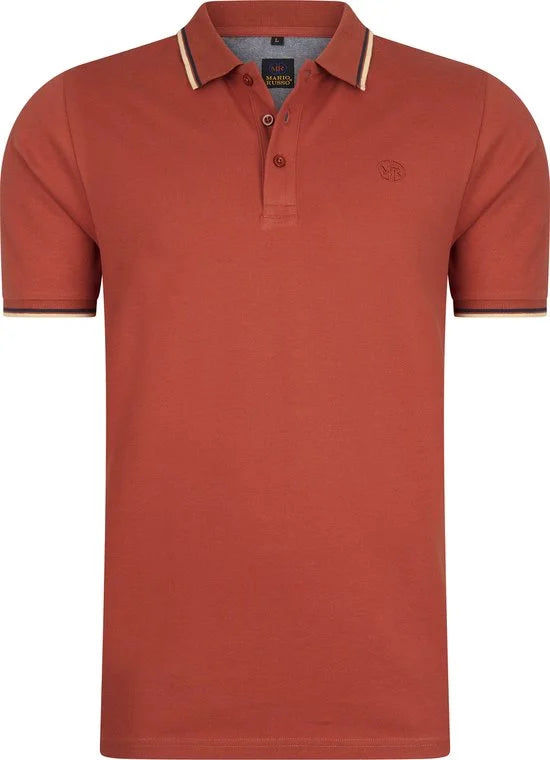 Mario Russo Polo shirt Edward - Polo Shirt Heren - Poloshirts heren - Katoen - Burnt Oranje