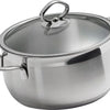 BK Excellent RVS kookpannenset 5 delig - Ø16cm tot Ø24cm - Inductie pannenset - Vaatwasserbestendig - Ovenbestendig tot 230° - met deksels - maatverd