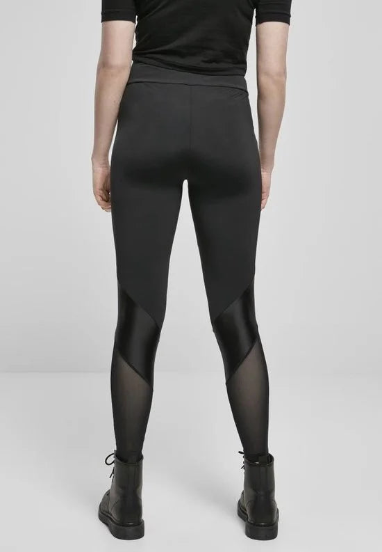 Urban Classics - Highwaist Mixed Tech Sportlegging - XS - Zwart