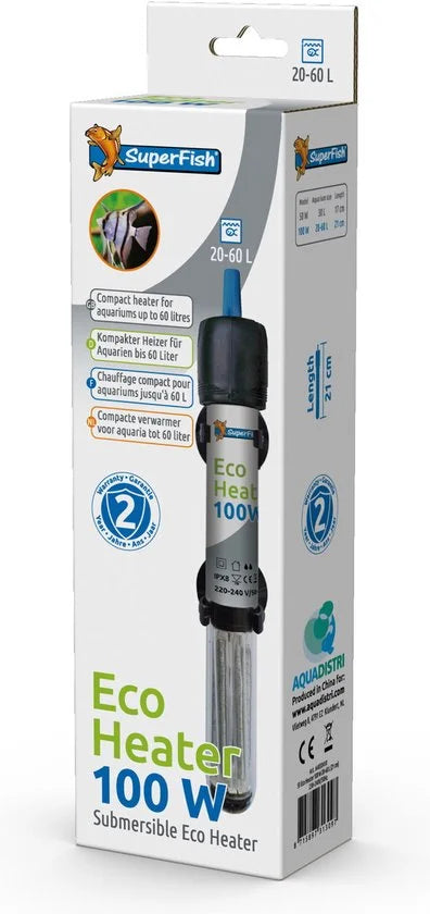 SuperFish Eco Heater 100W Voor 20-60L