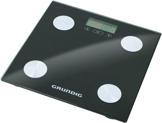 Grundig Weegschaal - met Lichaamsanalyse - Geheugen voor 12 Personen - Max 180 Kg - Glas - Zwart