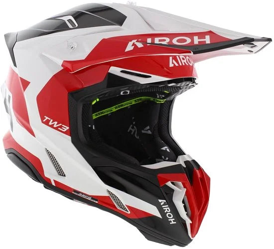 Airoh Twist 3.0 crosshelm Fancy glans zwart wit rood XL