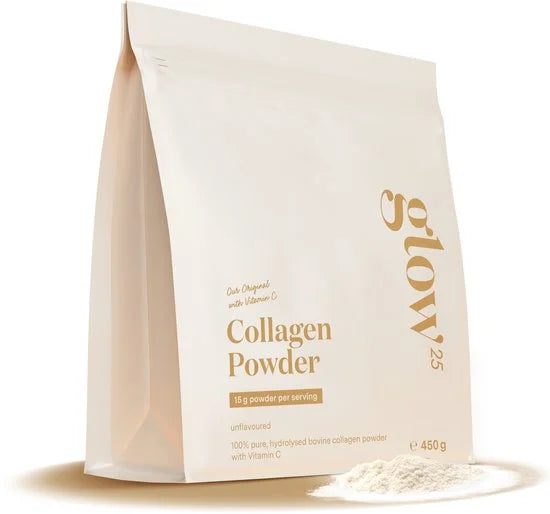 Glow25® Collageen Origineel (450 gram) - met vitamine C - collageenpoeder - hoogwaardig Collageenhydrolysaat