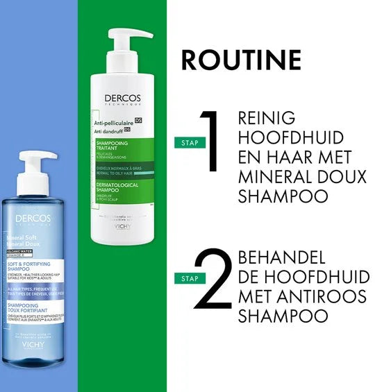 Vichy Dercos Technique Anti-Roos DS Shampoo - Normaal tot Vet haar - 390ml