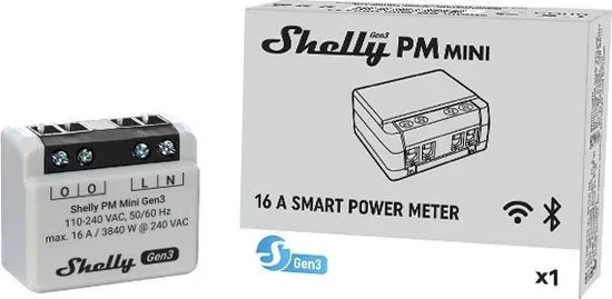 Shelly Pm Mini Gen3 Wifi Bluetooth-Controller Voor Smart Home