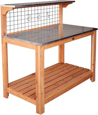 Tafel met gegalvaniseerd werkblad 101 x 55 x 117 cm 12/271