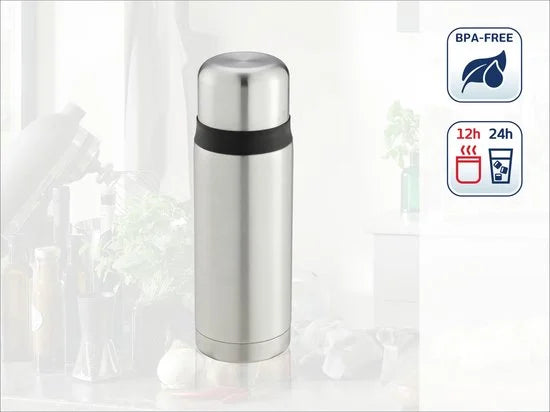 Leifheit thermosbeker Coco - 0,75 liter - RVS - zilver