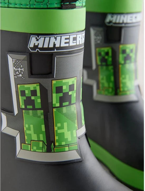 Next Minecraft warme gevoerde regenlaarzen met rand
