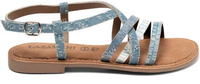Lazamani - Zuri Dames Sandalen Denim - Maat 38