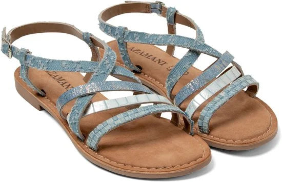 Lazamani - Zuri Dames Sandalen Denim - Maat 41