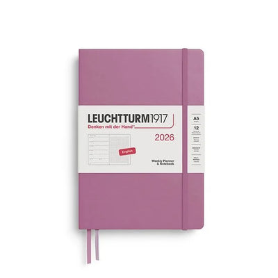 Leuchtturm week/plan notitie dot agenda 2026 dusty rose 15x21cm