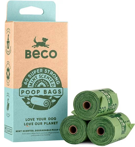 Beco Pets Afbreekbare Hondenpoepzakjes - Mint Geur - 270 stuks (18 x 15)