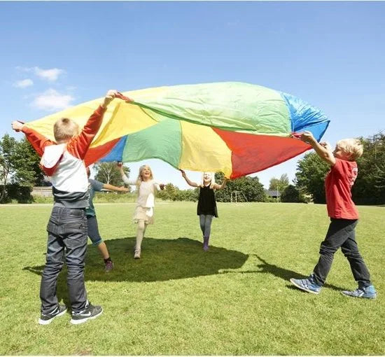 Gonge Parachute Diameter 3,5 meter - Leersysteem - Educatief Speelgoed - Motoriek