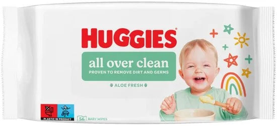 Huggies billendoekjes - All Over Clean - 10 x 56 - 560 billendoekjes - voordeelverpakking