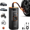 FlinQ Draagbare Compressor - Luchtcompressor - Elektrische Bandenpomp voor Fiets en Auto - Fietspomp USB-oplaadbaar - 12V