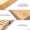 Budu Badplank Bamboe - Badplank voor in bad - Verstelbaar badrek - Houten badplank - Badrekje - Badplank hout - 70-105 cm