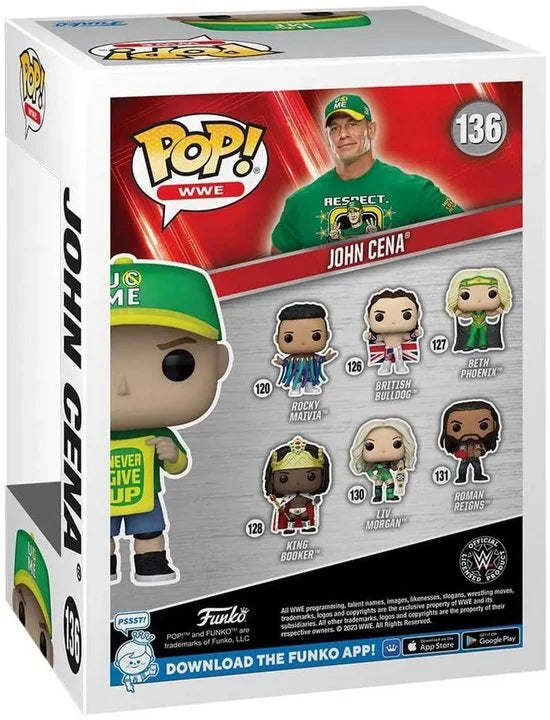 Pop WWE: John Cena (Never Give Up) - Funko Pop #136