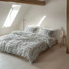 Sleeps Danis Flanel Dekbedovertrek Groen/Grijs - 200x200/220 cm - Warm en Zacht