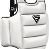 RDX Sports T2 CE Borstbeschermer - Body Protector - Boksen - Kickboksen - Karate - Taekwondo - Omkeerbaar Wit en Zwart - Maat: L/XL