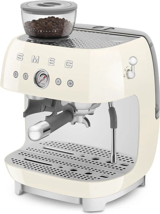 SMEG EGF03CREU - Espressomachine met geïntegreerde bonenmaler - Crème