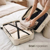 FLY&BYE® Handbagage Koffer 36L - 54x36x23cm - Dubbel TSA Slot - Extra sterke Rits met Voorvak - Unisex - Creme