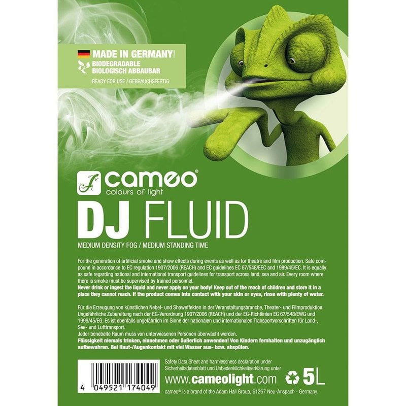 Cameo DJ Fluid 5 L – Perfekt für Ihre Lichtshow