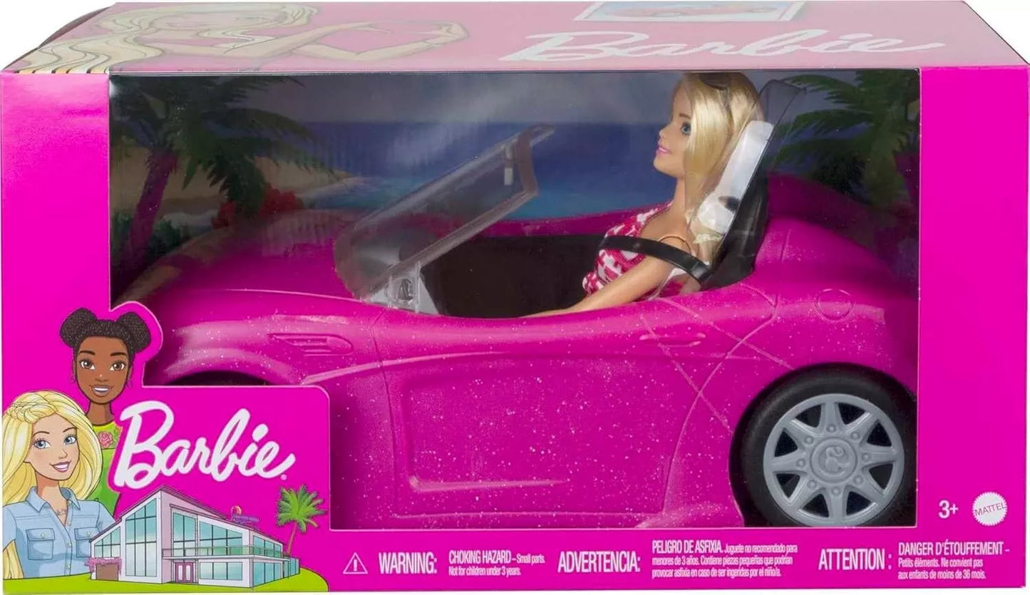 Barbie-Puppe mit einem schicken Cabrio – sofort spielbereit in Originalverpackung