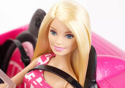 Barbie-Puppe mit einem schicken Cabrio – sofort spielbereit in Originalverpackung