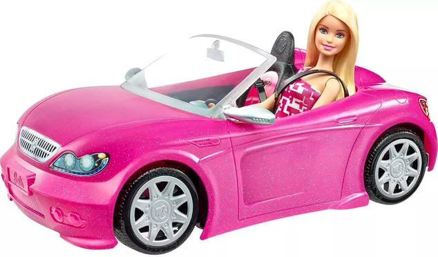 Barbie-Puppe mit einem schicken Cabrio – sofort spielbereit in Originalverpackung